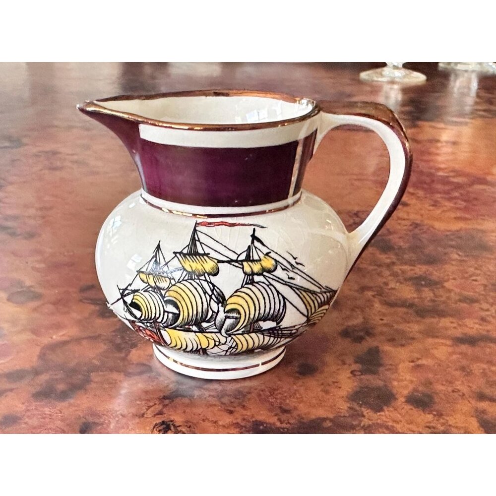Vintage Gray's Pottery Hand-Painted Creamer